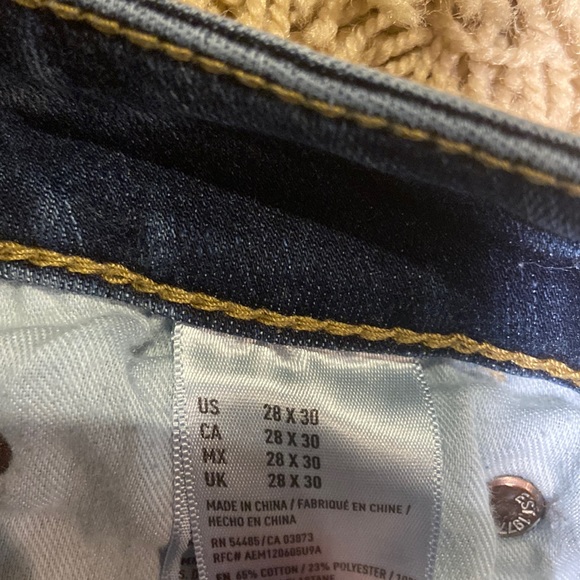 American Eagle Jeans Slim Dark Wash 28x30 - Picture 3 of 4